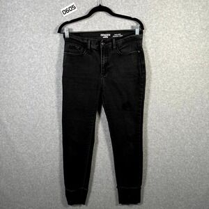 Denizen From Levi's Jeans Womens 11 Black Denim Dark Wash High Rise Jegging Crop